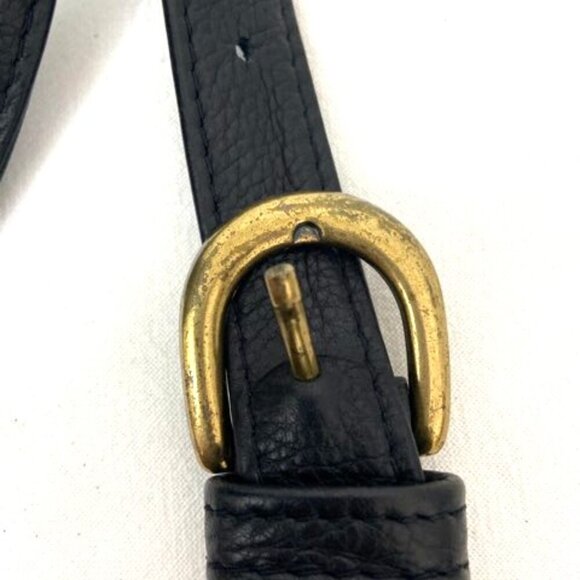 Elie Handbag Tulip Jr Crossbody Purse Purple & Black Leather Made in USA Buttery - Picture 5 of 12